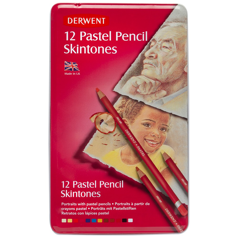 Derwent Pastel Pencils set of 12 Skintones Foxy Studio